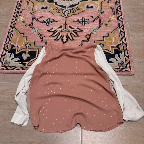 Loft long sleeve polka dot top Size M - Picture 2 of 3